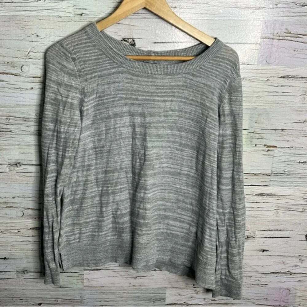 ANGEL OF THE NORTH  ANTHROPOLOGIE GRAY SWEATER SZ L